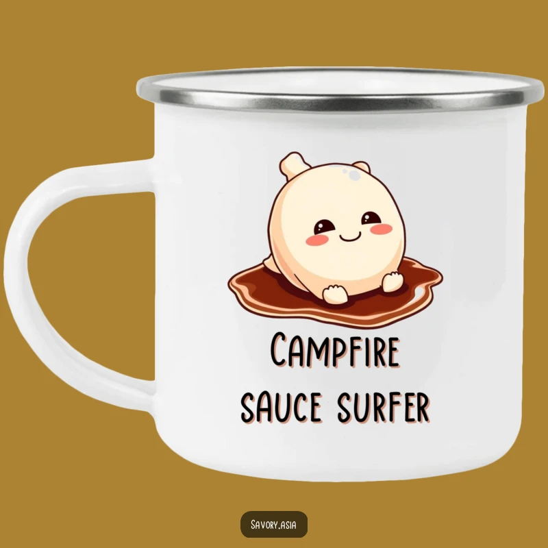 Funny Potsticker Camping Mug: Adventures with Playful and Humorous Style