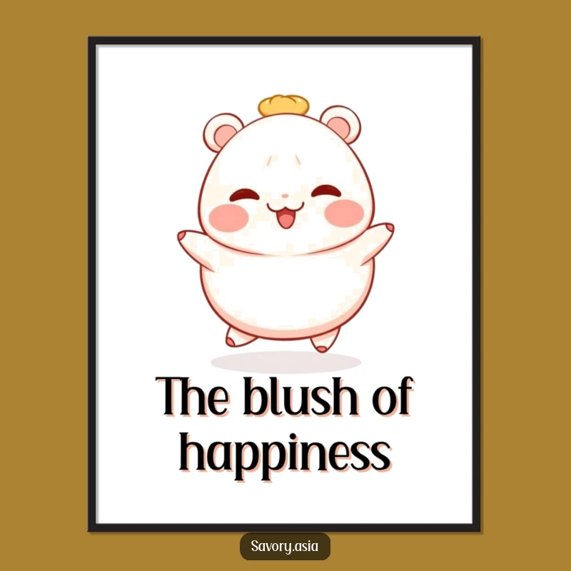 Funny Bao Bun Digital Art: Instant Cheerful Decor for Adorable Spaces