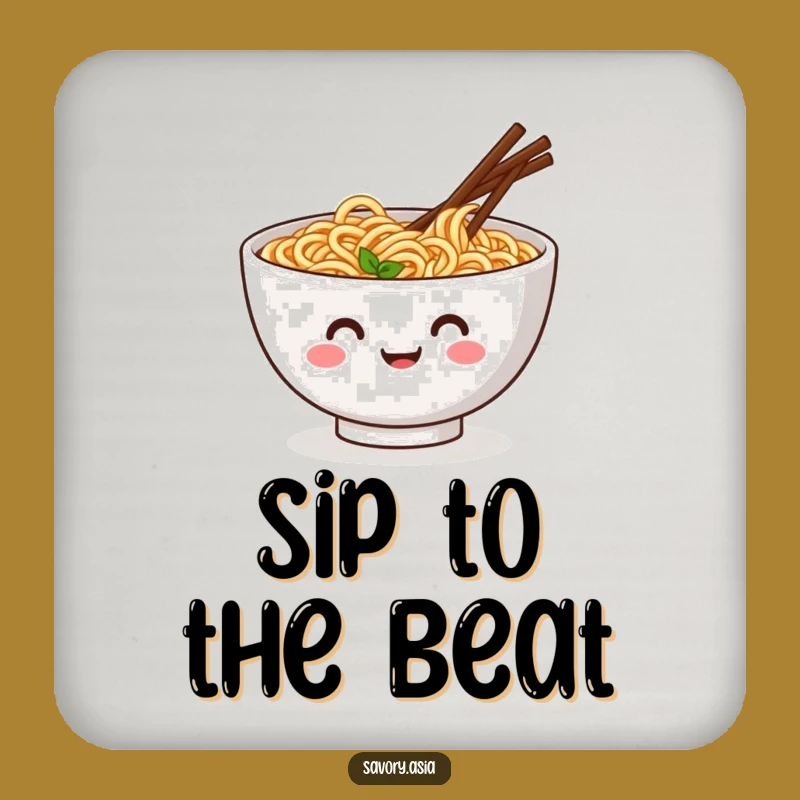 Funny Ramen Dance Coaster Set: Protect Tables with Hilarious Noodle Style, Great Gift!