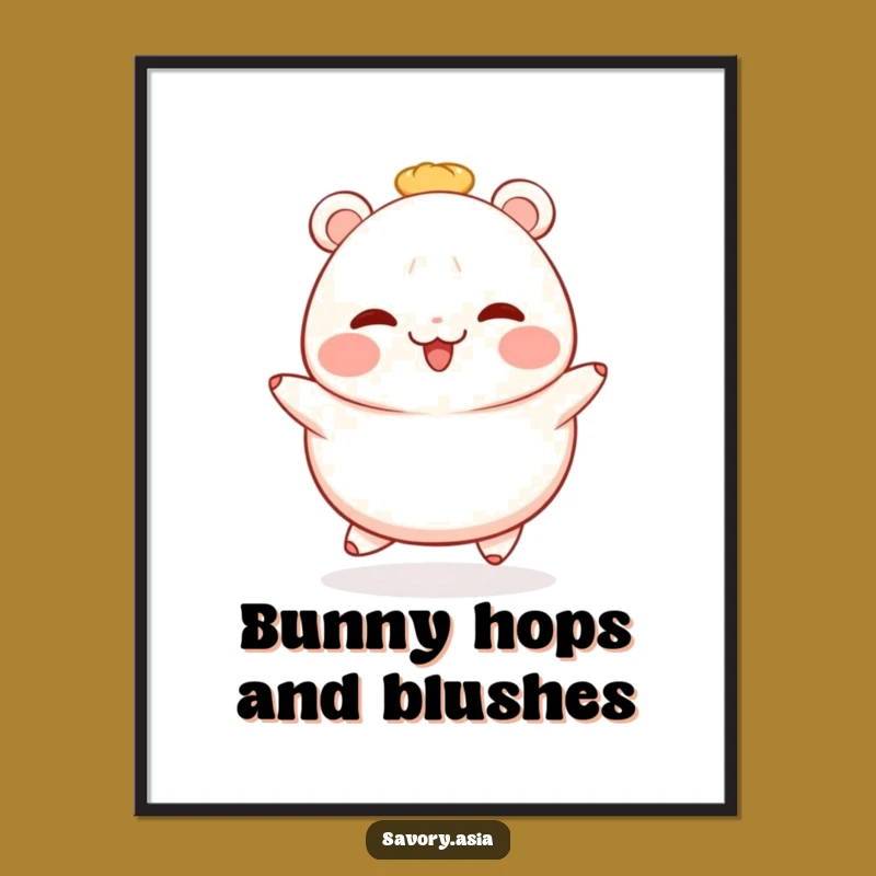 Funny Bao Bun Art Print: Adorable and Humorous Wall Decor