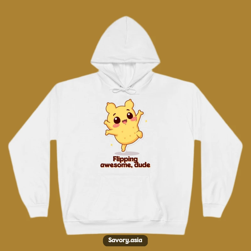 Cozy Funny Tempura Somersault Hoodie: Stay Warm with Crunchy Fun