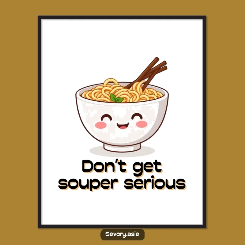 Funny Free Printable Wall Art: Dancing Ramen Noodles, Humorous Downloadable Food Decor