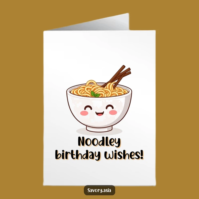 Free Printable Birthday Card: Dancing Ramen, Hilarious Downloadable Gift for Foodies