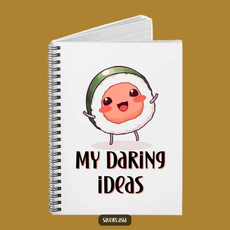Funny Sushi Recipe Notebook: Jot Down Ideas with This Hilarious Cartwheeling Sushi, Perfect Gift!