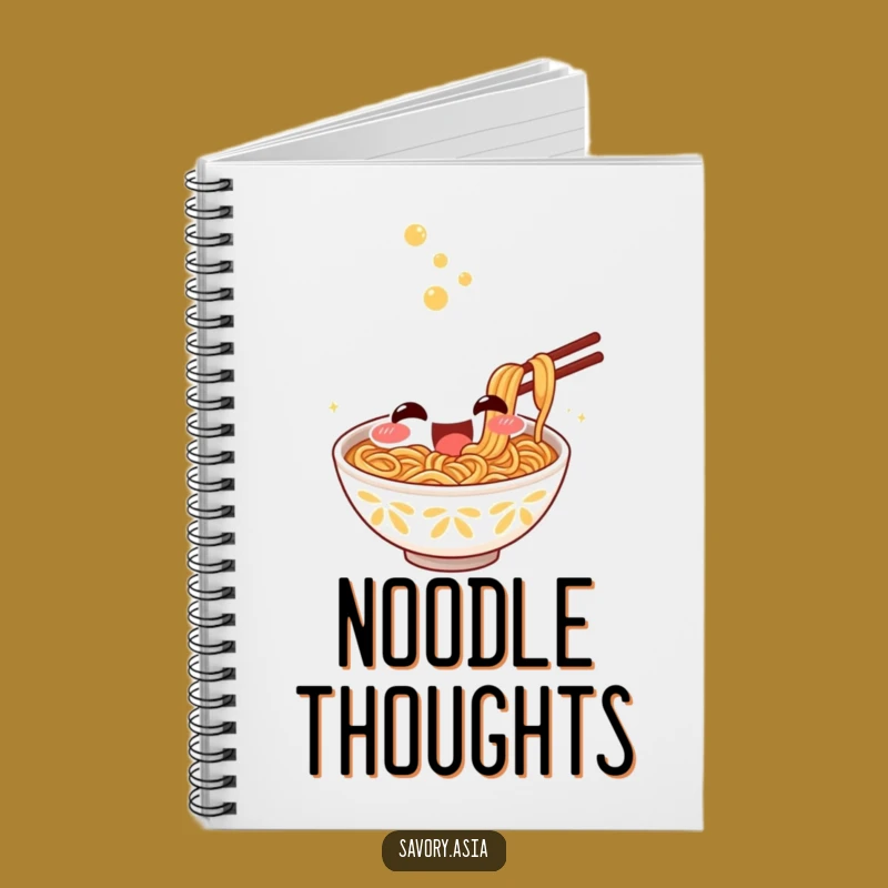 Funny Ramen Slurp Notebook - Excited Bowl Character for Noodle Notes Gift