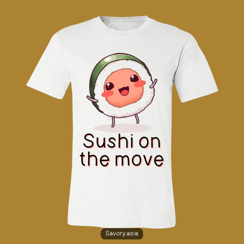 Funny Sushi Cartwheel T-Shirt: Roll Through Life with This Hilarious Sushi, Great Gift!