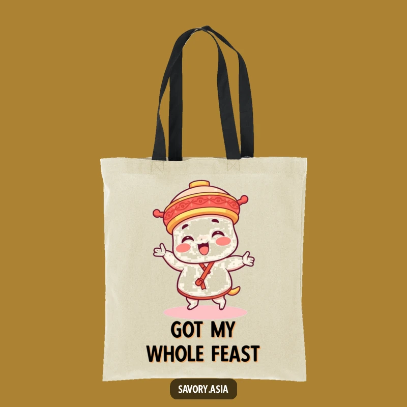 Funny Dim Sum Dance Tote Bag: Carry Your Essentials with Culinary Charm
